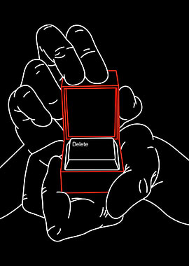 Minimalist Gaming Poster – DELETE Button Proposal | Gamer Love Art