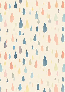 Pastel Raindrop Pattern