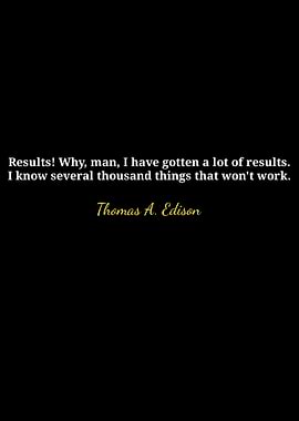 Thomas Edison Quote on Results
