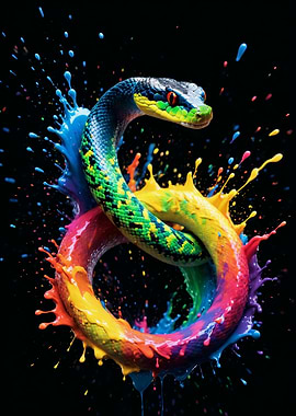 Color Splash Snake Knot