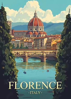 Florence, Italy Travel Poster