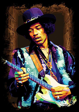 Jimi Hendrix Wpap pop art