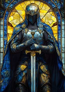 Stained Glass Knight Sword