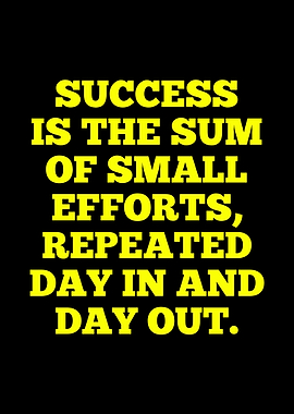 Success Quote on Black Background