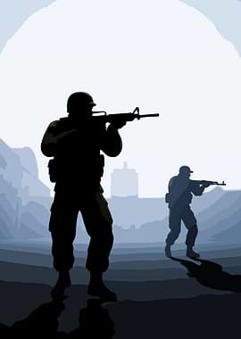 Soldiers in Silhouette