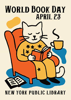 World Book Day Cat Poster