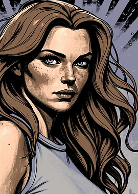 Woman Portrait with Brown Hair