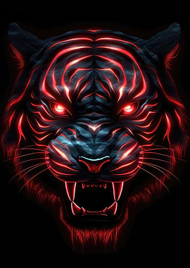 Glowing Tiger Head