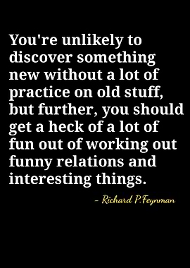 Richard Feynman Quote on Discovery