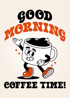 Good Morning Coffee Time Cartoon