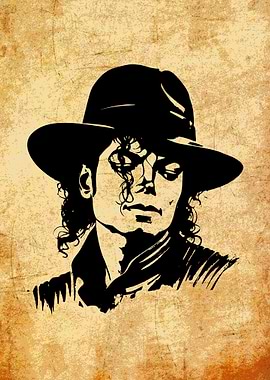 Michael Jackson Portrait Silhouette Art