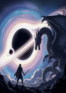 Knight and Dragon Confront Black Hole