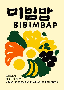 Bibimbap Korean Foodie Gift Poster