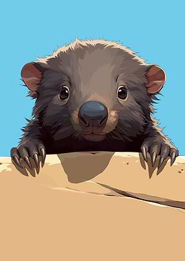Cute Tasmanian Devil Cartoon Illustration