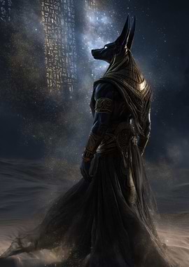 Anubis in Cosmic Desert