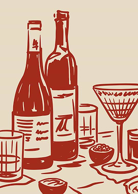 Still Life with Bottles and Glasses