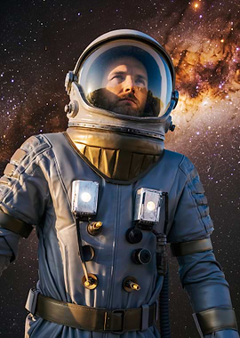 Astronaut in Space Suit Portrait