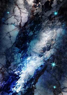 Blue Nebula in Deep Space