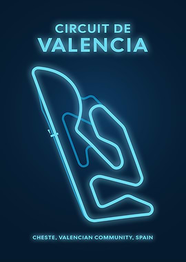 Blue Neon of Circuit de Valencia