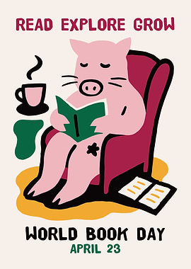 World Book Day Pig Poster