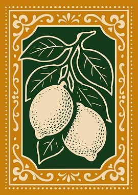 Lemons and Leaves Art