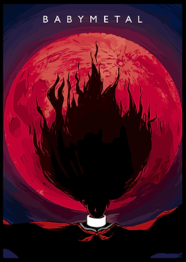 Goddess of darkness on a full moon