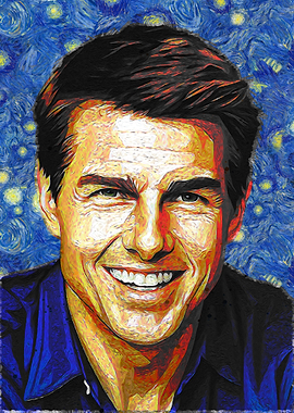 Tom Cruise Starry Night Portrait