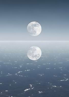 Moon Reflection Over Water
