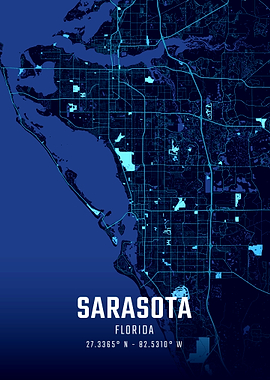 Sarasota Midnight City Map