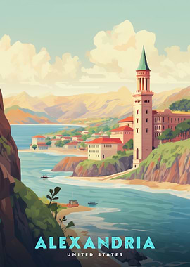 Alexandria, United States Travel Poster
