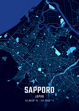 Sapporo Midnight City Map
