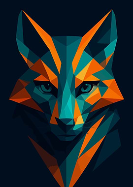 Geometric Fox Portrait