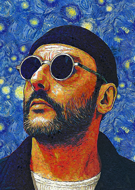 Léon: The Professional in Van Gogh Style