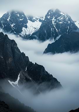 Misty Mountains Landscape