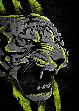 Tiger Roar with Neon Green Accents