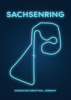 Sachsenring Neon Race Track