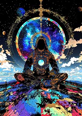 Cosmic Meditation Digital Art