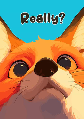 Cartoon Fox Asks 'Really?'