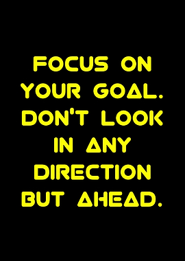 Focus on your goal text art