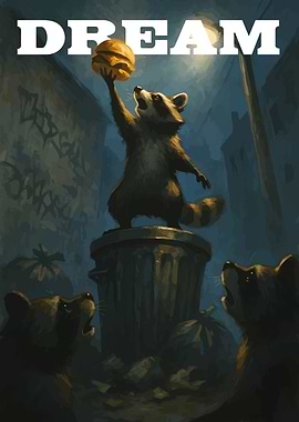 Raccoon Dream Basketball