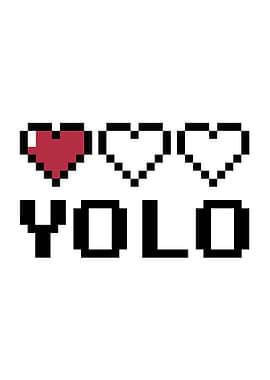 YOLO Gamer Poster – Only 1 Life Left Gaming Wall Art