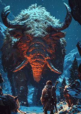 Mammoth Encounter Snowy Wilderness