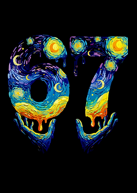 67 Starry Night Drip Funny Meme