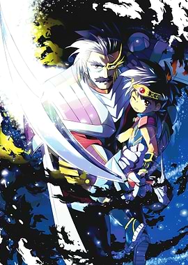 Anime Warrior and Child with Sword