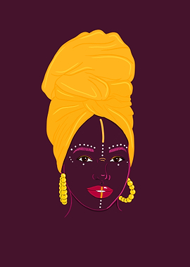 Turban Portrait Illustration