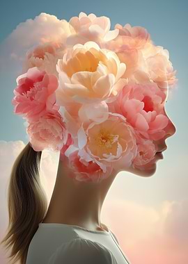 Floral Profile Portrait