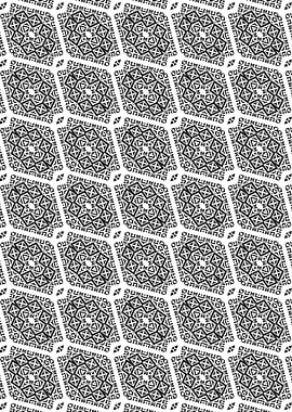 Geometric Mesh and Interlocking Diamond Grid​ Pattern​