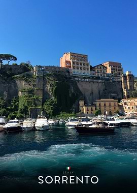 Sorrento, Italy harbor with boats