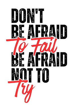 Inspirational Text Art: Don't Be Afraid