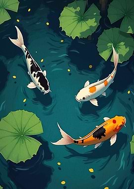 Koi Fish Pond Serenity